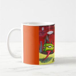 Akvarellmålning Science Fiction Dimension Konst Kaffemugg