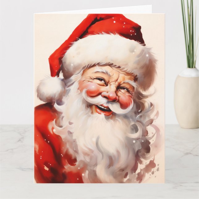 Akvarellmålning tomte kort (Framsida)