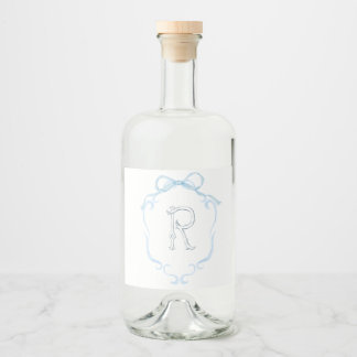 Akvarellmonogramflaska KAN KYLARE Spritflaskor Etikett