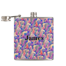 Akvarellmönster Personlig flaska Fickplunta