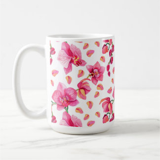 Akvarellorkidéer Design 2 Kaffemugg