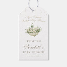 Akvarellparaply Baby Shower Tack Favor