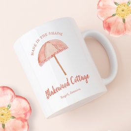 Akvarellparaply Tropisk Semester Strandhus Kaffemugg