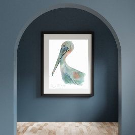 Akvarellpelikan Poster