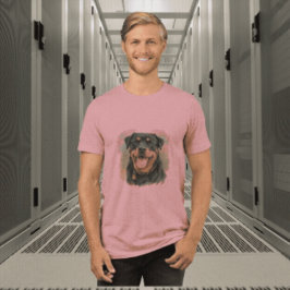 Akvarellporträtt av husdjur Rottweiler T Shirt
