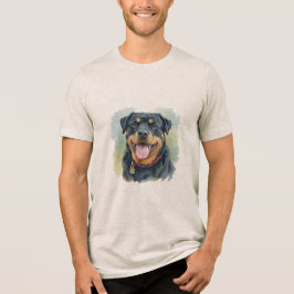 Akvarellporträtt av husdjur Rottweiler T Shirt
