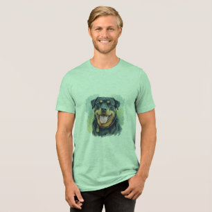 Akvarellporträtt av husdjuret Rottweiler T Shirt
