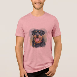 Akvarellporträtt av husdjuret Rottweiler T Shirt