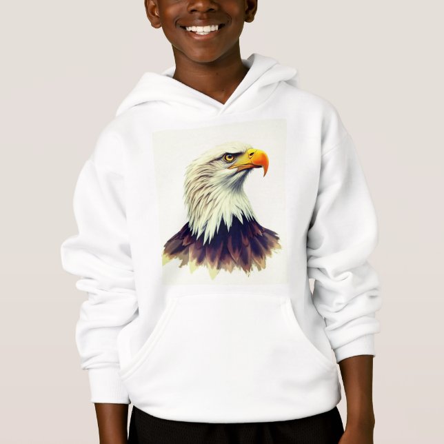 Akvarellporträtt Vit Huvudörn T Shirt (Framsida)