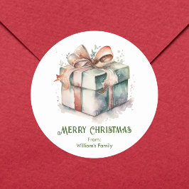 Akvarellpresentaskål Runt Klistermärke