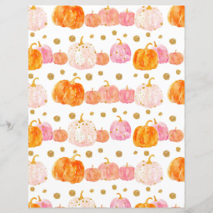 akvarellpumpa höstmönster scrapbookpapper