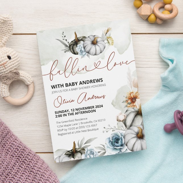 Akvarellpumpor Förälskelse Baby Shower Inbjudningar (Skapare uppladdad)