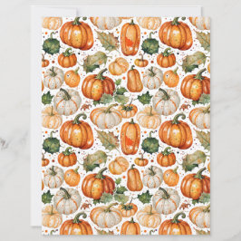 Akvarellpumpor och blad Scrapbookpapper