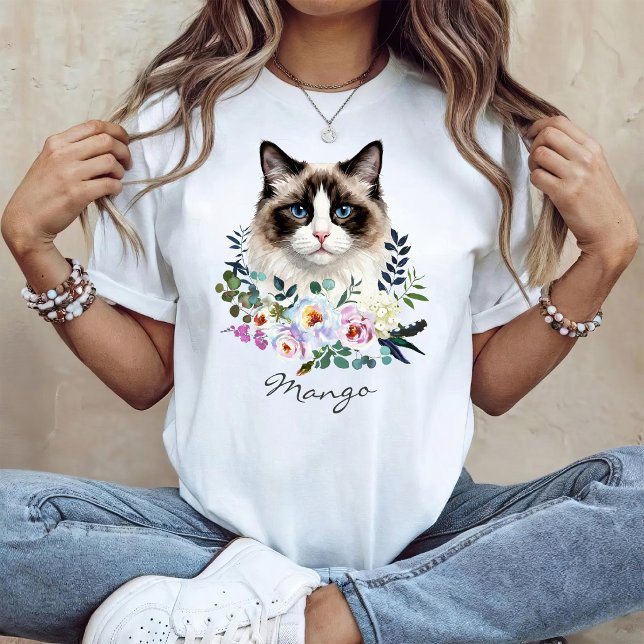 Akvarellragdollkatt T Shirt (Skapare uppladdad)