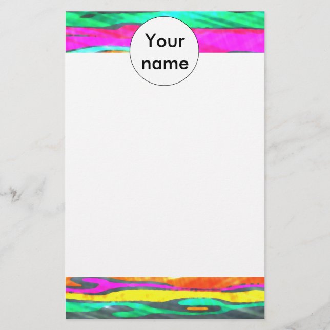 Akvarellränder Brevpapper (Framsida)