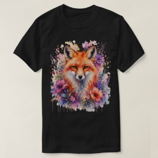 Akvarellräv med blomsterkonst Design Söt! T Shirt
