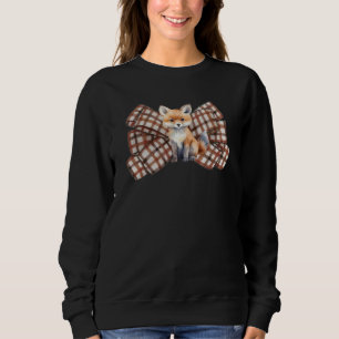 Akvarellrutig båge med en söt räv t shirt