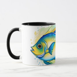 Akvarellserie: Ängelfisk Mugg
