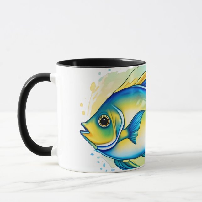 Akvarellserie: Ängelfisk Mugg (Vänster)