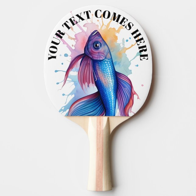 Akvarellserie: Betta Fish Pingisracket (Framsidan)