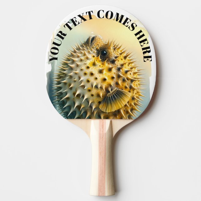 Akvarellserie: Blowfish Pingisracket (Framsidan)