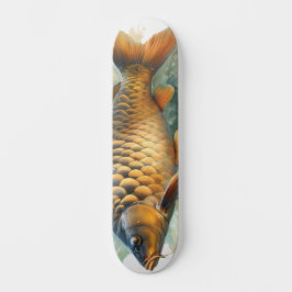 Akvarellserie: Karp Mini Skateboard Bräda 18,5 Cm