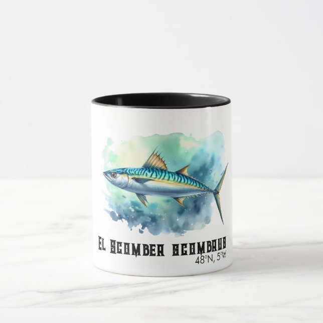 Akvarellserie: Makrill Mugg (Center)