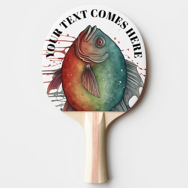 Akvarellserie: Piranha Pingisracket (Framsidan)