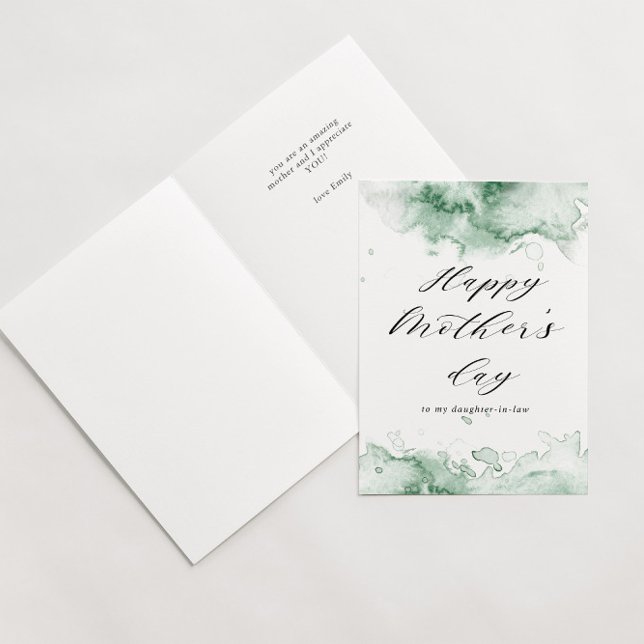 akvarellstänk lycklig mors dag-kort kort (Skapare uppladdad)