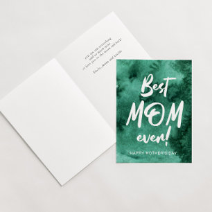 akvarellstänk super mamma någonsin mörs dag kort
