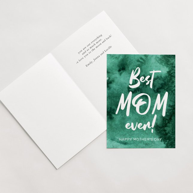 akvarellstänk super mamma någonsin mörs dag kort (Skapare uppladdad)