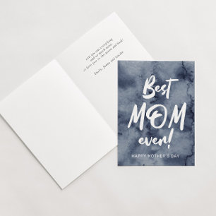 akvarellstänk super mamma någonsin mors dag kort