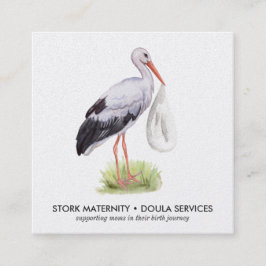 Akvarellstork Namnkort