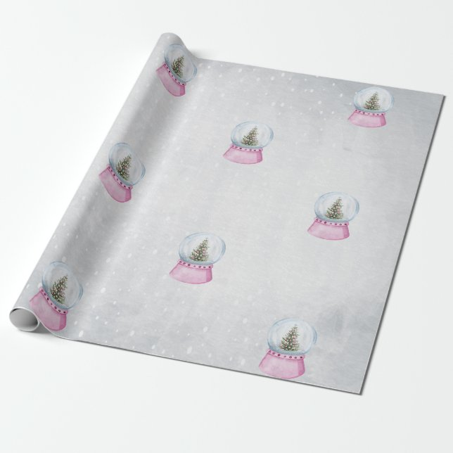 Akvarelltall, glob presentpapper (Utrullad)