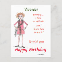 Akvarellteckning Kvinna med attityd