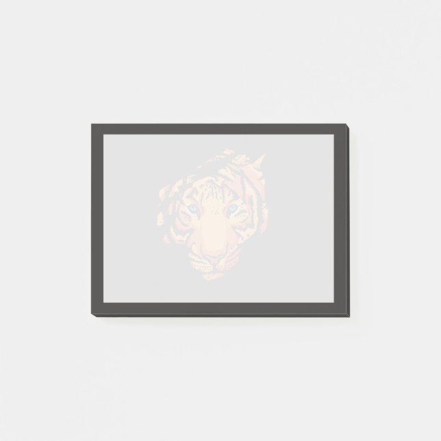 Akvarelltigerhuvuddesign Post-it Block (Framsida)
