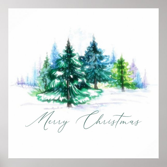 Akvarellträd  poster (Framsidan)