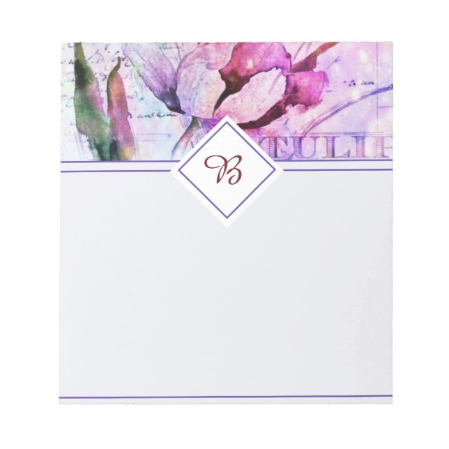 Akvarelltulpan Notepad Anteckningsblock (Framsida)