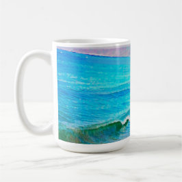 Akvarellvågor kaffemugg