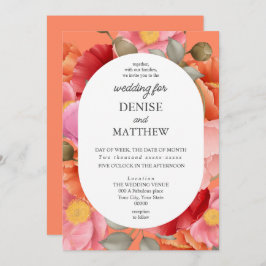 Akvarellvallmo på öknenblomma rosa inbjudningar