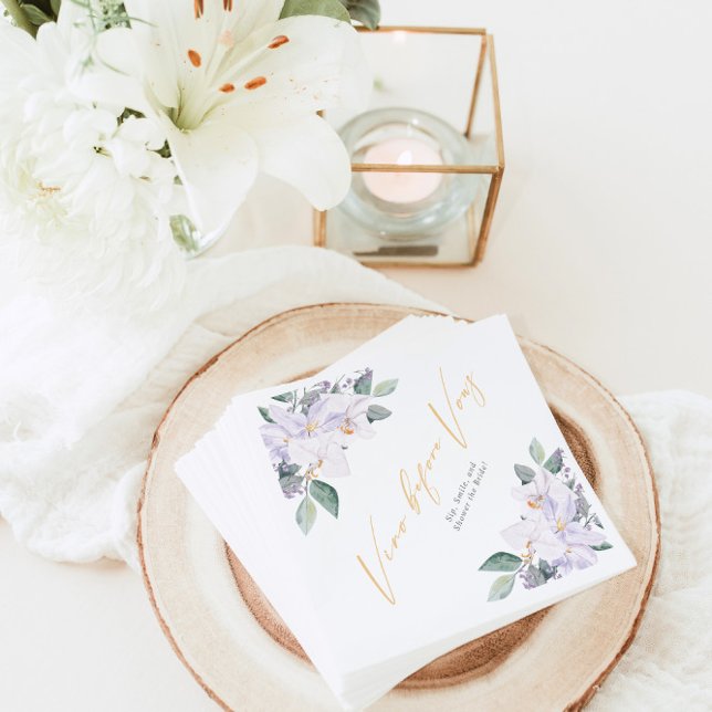 Akvarellvin före löften blommor bröllopsfest pappersservett (Skapare uppladdad)