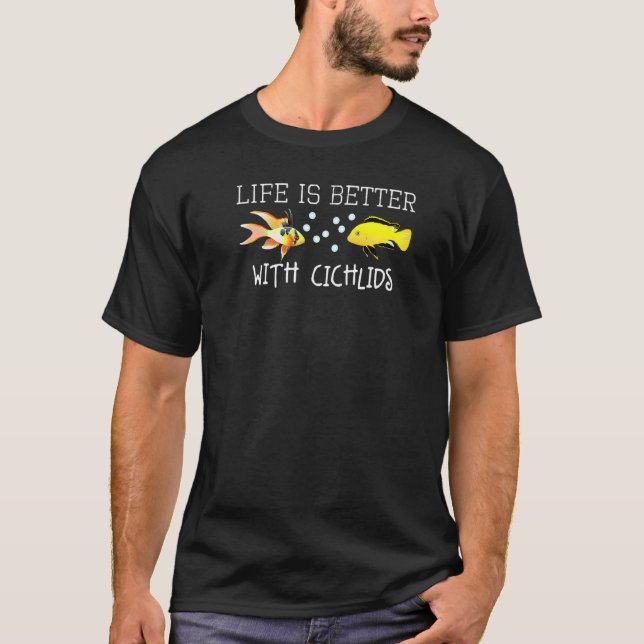 Akvarie Ciklider Uppfödning T Shirt (Framsida)