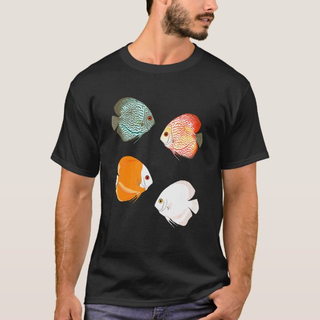 Akvariediskusfisk T Shirt (Framsida)