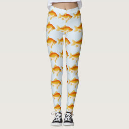 Akvariefisk - guldfiskOrange-Tangerine-Gult Leggings