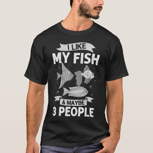 Akvariefisk Roliga Djur Sött Husdjur T Shirt (Framsida)