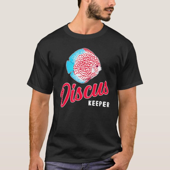 Akvariehållare Akvarist Diskusfiskhållare T Shirt (Framsida)