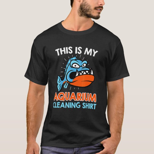 Akvarist Aquarium Städning T Shirt (Framsida)
