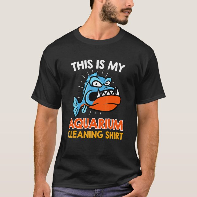 Akvarist Aquarium Städning T Shirt (Framsida)