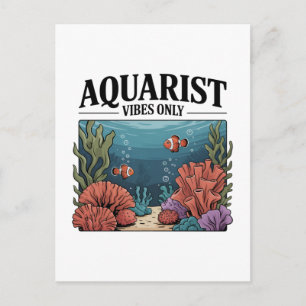 Akvarist Fish Collector Aquarium Junkie Fish Älska Helg Vykort