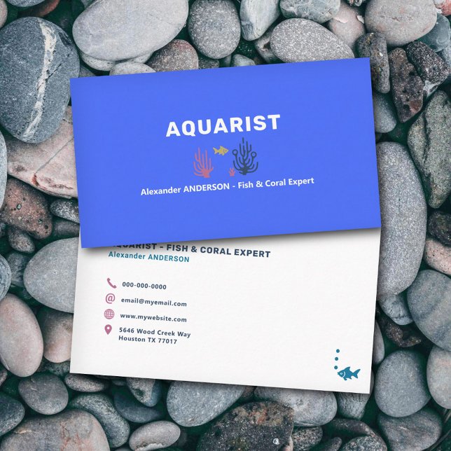 Akvarist - Fiske och korall Visitkort (Aquarist - Fish & Coral Business Card)